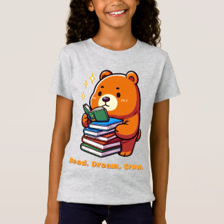 かわいい本を読むクマのカワイイデザイン Tシャツ
