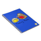 かわいい本を読む子供の図書館の漫画 ノートブック (右側)