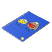 かわいい本を読む子供の図書館アニメ ノートブック (左側)