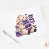 かわいい本好きの子羊 - Just One More Book ステッカー (封筒)