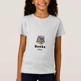 かわいい本好きキッズ図書館リーダーのTシャツ Tシャツ