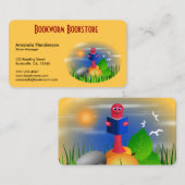 かわいい本屋ブックワームの名刺 名刺 (正面/裏面)