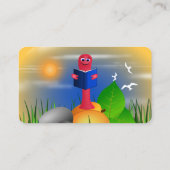 かわいい本屋ブックワームの名刺 名刺 (裏面)