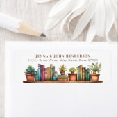 かわいい本棚の返送先ラベル ラベル (インサイチュ)