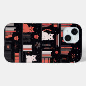 かわいい本猫本ピンク Case-Mate iPhoneケース (裏面 (横))