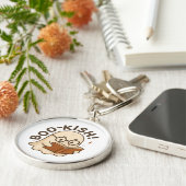 かわいい本読の幽霊ブックウおもしろいムハロウィーン キーホルダー (側面)