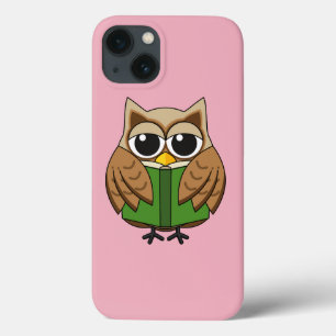 かわいい本読虫フクロウの漫画 iPhone 13ケース