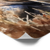 かわいい杖コルソ犬アートプリントポスター ポスター (角)