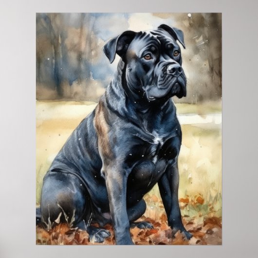 かわいい杖コーズドッグアートプリントポスター ポスター (正面)