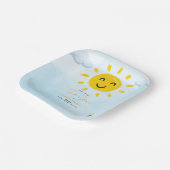 かわいい来ここ太陽の赤ちゃんシャワー ペーパープレート (傾斜あり)