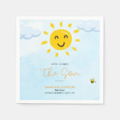 かわいい来ここ息子の赤ん坊シャワー紙ナプキン スタンダードカクテルナプキン (正面)