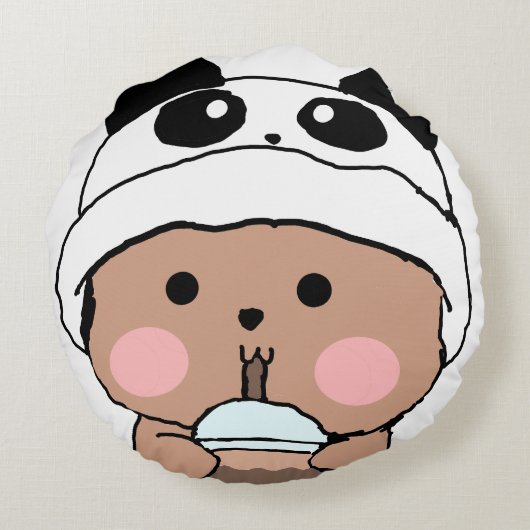 かわいい枕 ラウンドクッション (裏面)