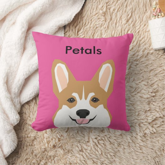 かわいい枕-名前をカスタムするコルギ枕-カスタム クッション (ブランケット)
