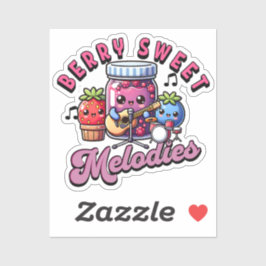 かわいい果実が甘いメロディーをジャム シール