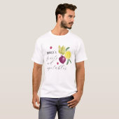 かわいい果物と野菜のモノグラム Tシャツ (正面フル)