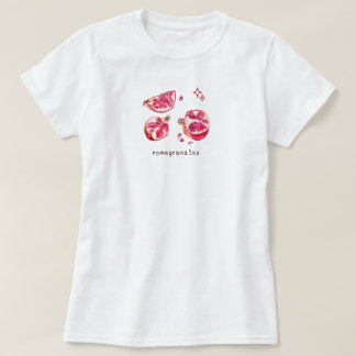 かわいい果物美意識ザクロピンク Tシャツ