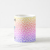 かわいい柄の犬の写真 名前 カスタム マグカップ (中央)