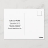 かわいい柄子供部屋動物&おもちゃありがとう ポストカード (裏面)