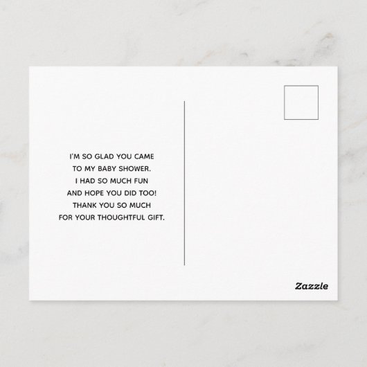 かわいい柄子供部屋動物&おもちゃありがとう ポストカード (裏面)