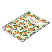 かわいい柑橘系パーソナライズされたかわいいレシピ本 ノートブック (左側)