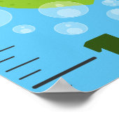 かわいい柑橘類のイラストレーション成長図 ポスター (角)