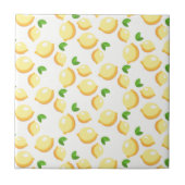 かわいい柑橘類レモンパターン タイル (正面)