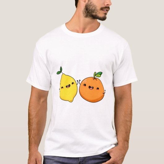 かわいい柑橘類 Tシャツ (正面)