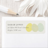 かわいい柔らかなパステルイースターエッグアドレス ラベル (インサイチュ)