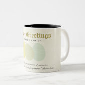 かわいい柔らかなパステルイースターエッグパーソナライズされた ツートーンマグカップ (正面右)