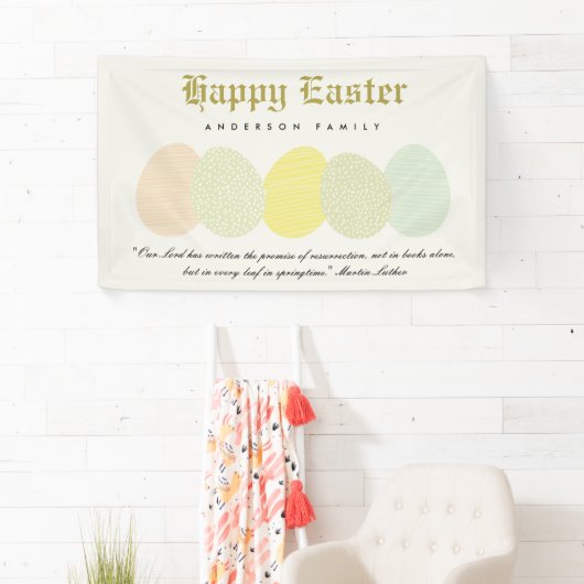 かわいい柔らかなパステルイースターエッグパーソナライズされた 横断幕 (インサイチュ)