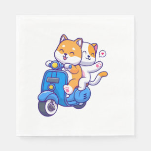 かわいい柴犬のカップル スタンダードランチョンナプキン