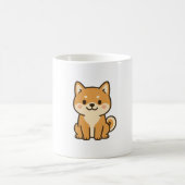 かわいい柴犬のカートゥーン・デザイン コーヒーマグカップ (中央)