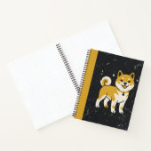 かわいい柴犬のキャラクター　たぬき色と白の毛並み ノートブック (内部)