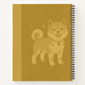 かわいい柴犬のキャラクター　たぬき色と白の毛並み ノートブック (裏面)