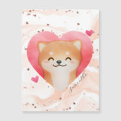 かわいい柴犬のハート (正面)