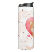 かわいい柴犬のハート タンブラー (回転左)