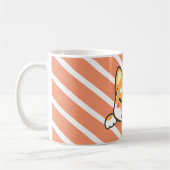 かわいい柴犬の白のマグ コーヒーマグカップ (左)