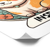 かわいい柴犬カップ ポスター (角)