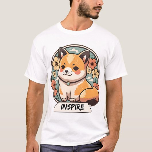 かわいい柴犬カップ Tシャツ (正面)