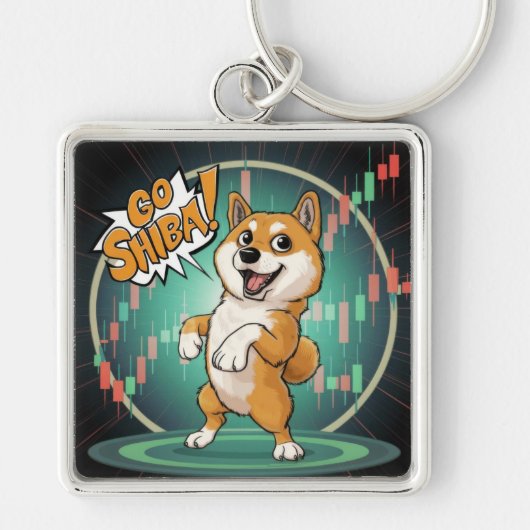 かわいい柴犬キーチェーン キーホルダー (正面)