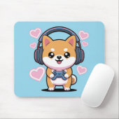 かわいい柴犬ゲーマーマウスパッド マウスパッド (マウス)