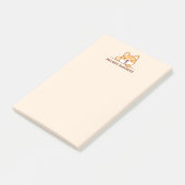 かわいい柴犬コルギドッグピーキング上名前をカスタムする ポストイット (アングル)