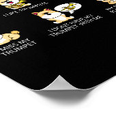 かわいい柴犬トランペットプレーヤーギフトキッズジャズミュージック ポスター (角)