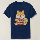 かわいい柴犬ドッグラーメンかわいい日本食べアニメDo Tシャツ (デザイン正面)