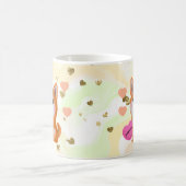 かわいい柴犬ハート |犬好き コーヒーマグカップ (中央)