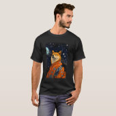 かわいい柴犬ピクセルアート Tシャツ (正面フル)