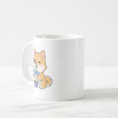 かわいい柴犬ボバ 🐶🧋 – かわいいタピオカドッグ コーヒーマグカップ (正面左)