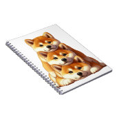 かわいい柴犬子犬のスタック ノートブック (右側)