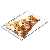 かわいい柴犬子犬のスタック ノートブック (左側)