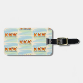 かわいい柴犬歩くのラゲッジタグ ラゲッジタグ